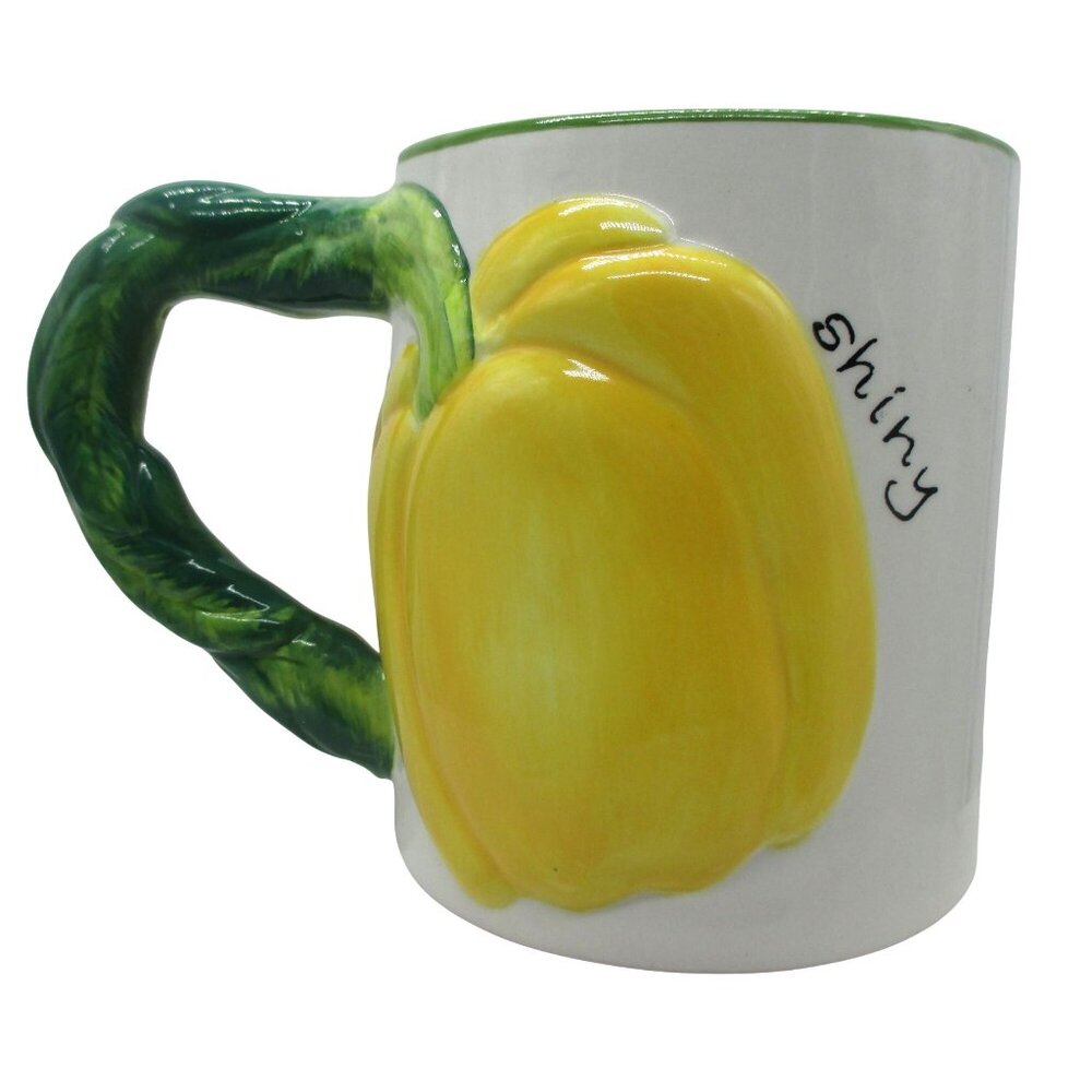 Judy Phipps Vegetable Shiny Yellow Pepper 16 Oz 3D Mug Cup Certified Int'l